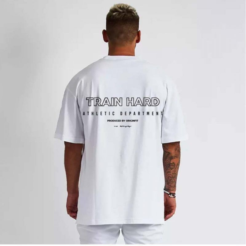 CAMISETA HOMBRE BLANCA OVERSIZE TH